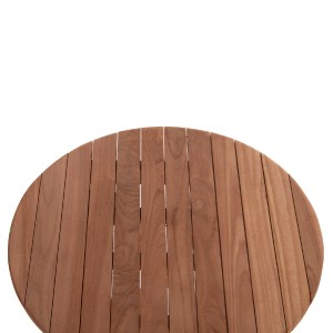 74566 ΤΡΑΠΕΖΙ ΣΚΗΝΟΘΕΤΗ ΣΤΡΟΓΓΥΛΟ HEIDEL HM18120 ΞΥΛΟ TEAK--ΦΥΣΙΚΟ Φ60x75Υεκ.