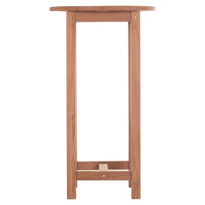74580 ΤΡΑΠΕΖΙ/ΣΤΑΝΤ ΜΠΑΡ ΣΤΡΟΓΓΥΛΟ PRESSCOT HM18114 ΞΥΛΟ TEAK--ΦΥΣΙΚΟ Φ60x105Υεκ.
