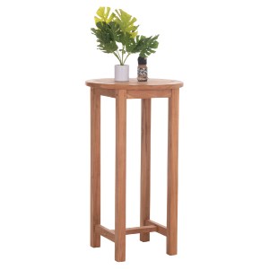 74580 ΤΡΑΠΕΖΙ/ΣΤΑΝΤ ΜΠΑΡ ΣΤΡΟΓΓΥΛΟ PRESSCOT HM18114 ΞΥΛΟ TEAK--ΦΥΣΙΚΟ Φ60x105Υεκ.