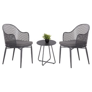 74593 ΣΕΤ LOUNGE 3TMX ΕΞ.ΧΩΡΟΥ OREGO HM21107.01 ΑΛΟΥΜΙΝΙΟ & ΜΕΤΑΛΛΟ ΣΕ ΣΚΟΥΡΟ ΓΚΡΙ