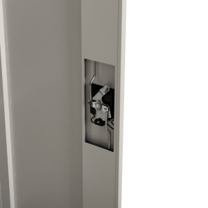 74616 ΝΤΟΥΛΑΠΑ ΜΕΤΑΛΛΙΚΗ ΜΕ ΠΟΔΙΑ CLOD HM11998 2ΦΥΛΛΗ ΜΕ ΧΩΡΙΣΜΑ-ΑΝΟΙΧΤΟ ΓΚΡΙ 90Χ45Χ190Yεκ