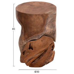 74635 ΒΟΗΘΗΤΙΚΟ ΣΚΑΜΠΟ/ΤΡΑΠΕΖΑΚΙ STOMP HM9350.11 ΞΥΛΟ TEAK-ΦΥΣΙΚΟ Φ30x45Υεκ.
