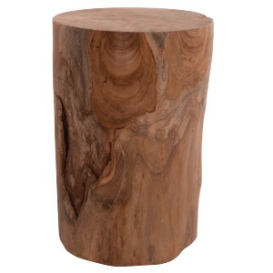 74637 ΒΟΗΘΗΤΙΚΟ ΤΡΑΠΕΖΑΚΙ/ΣΚΑΜΠΟ TRONCO HM9374.21 ΞΥΛΟ TEAK--ΦΥΣΙΚΟ Φ30x45Υεκ.