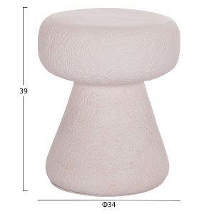 74764 ΣΚΑΜΠΟ ΣΤΡΟΓΓΥΛΟ INTERON HM18171.02 FIBER CEMENT ΣΕ ΛΕΥΚΟ--Φ34x39Υεκ.