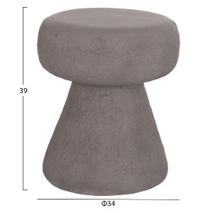74765 ΣΚΑΜΠΟ ΣΤΡΟΓΓΥΛΟ INTERON HM18171.03 FIBER CEMENT ΣΕ ΓΚΡΙ--Φ34x39Υεκ.