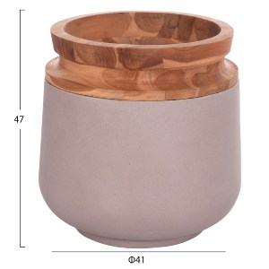 74776 ΔΙΑΚΟΣΜΗΤΙΚΟ ΒΑΖΟ ΔΑΠΕΔΟΥ LINTER HM4662.05L FIBER CEMENT ΓΚΡΙ ΜΑΤ--ΞΥΛΟ ΤΕΑΚ Φ41x47Υεκ