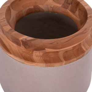 74776 ΔΙΑΚΟΣΜΗΤΙΚΟ ΒΑΖΟ ΔΑΠΕΔΟΥ LINTER HM4662.05L FIBER CEMENT ΓΚΡΙ ΜΑΤ--ΞΥΛΟ ΤΕΑΚ Φ41x47Υεκ