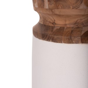 74781 ΔΙΑΚΟΣΜΗΤΙΚΟ ΒΑΖΟ ΔΑΠΕΔΟΥ LINTER HM4662.02S FIBER CEMENT ΛΕΥΚΟ--ΞΥΛΟ ΤΕΑΚ Φ34x60Υεκ.