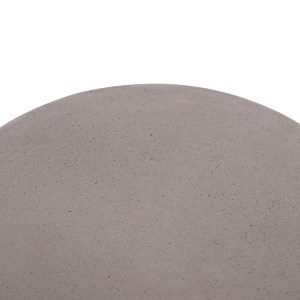 74820 ΒΟΗΘΗΤΙΚΟ ΤΡΑΠΕΖΙ ΣΤΡΟΓΓΥΛΟ DELIA HM18167.03 FIBER CEMENT ΓΚΡΙ & RATTAN Φ40x45Υεκ