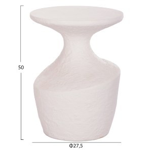 74823 ΤΡΑΠΕΖΙ ΒΟΗΘΗΤΙΚΟ REBON HM18156.02S FIBER CEMENT ΣΕ ΛΕΥΚΟ--Φ27.5x50Υεκ.