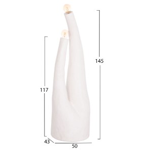 74825 ΔΙΑΚΟΣΜΗΤΙΚΟ ΦΩΤΙΣΤΙΚΟ ΔΑΠΕΔΟΥ TUSKEN HM4702.02 FIBER CEMENT-ΛΕΥΚΟ 50x43x145Υεκ