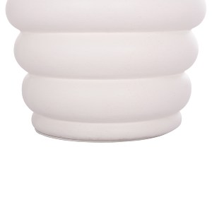 74826 ΤΡΑΠΕΖΙ ΒΟΗΘΗΤΙΚΟ PUFFAT HM18172.02 FIBER CEMENT ΛΕΥΚΟ- ΞΥΛΟ TEAK TOP Φ45x46Υεκ.