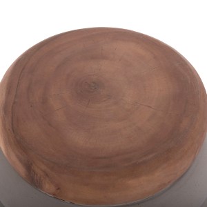 74827 ΤΡΑΠΕΖΙ ΒΟΗΘΗΤΙΚΟ PUFFAT HM18172.03 FIBER CEMENT ΓΚΡΙ- ΞΥΛΟ TEAK TOP Φ45x46Υεκ.