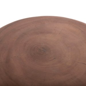 74827 ΤΡΑΠΕΖΙ ΒΟΗΘΗΤΙΚΟ PUFFAT HM18172.03 FIBER CEMENT ΓΚΡΙ- ΞΥΛΟ TEAK TOP Φ45x46Υεκ.