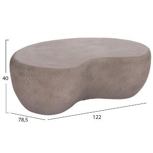 74831 ΤΡΑΠΕΖΙ ΣΑΛΟΝΙΟΥ GERSON HM18151.03L FIBER CEMENT ΣΕ ΓΚΡΙ--122x78,5x40Υεκ.