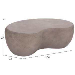 74835 ΤΡΑΠΕΖΙ ΣΑΛΟΝΙΟΥ GERSON HM18151.03S FIBER CEMENT ΣΕ ΓΚΡΙ--104x72x40Υεκ.