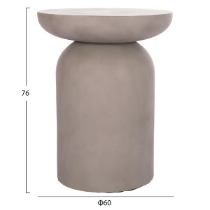 74837 ΒΟΗΘΗΤΙΚΟ ΤΡΑΠΕΖΙ ANNA HM18160.03 FIBER CEMENT ΣΕ ΓΚΡΙ--Φ60x76Υεκ.