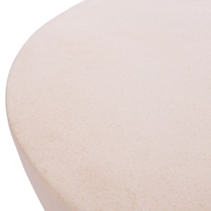 74838 ΤΡΑΠΕΖΙ ΣΑΛΟΝΙΟΥ ΣΤΡΟΓΓΥΛΟ ALLAN HM18162.02 FIBER CEMENT ΣΕ ΛΕΥΚΟ--Φ92x49Υεκ.