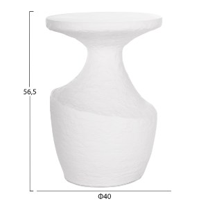 74842 ΣΕΤ ΒΟΗΘΗΤΙΚΑ ΤΡΑΠΕΖΙΑ REBON 2ΤΜΧ HM21137.02 FIBER CEMENT ΣΕ ΛΕΥΚΟ--Φ40εκ & Φ27,5εκ
