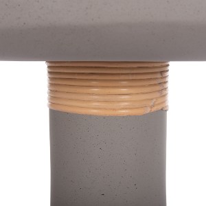 74843 ΒΟΗΘΗΤΙΚΟ ΤΡΑΠΕΖΙ TRED(T) HM18169.03 FIBER CEMENT ΓΚΡΙ-ΦΥΣΙΚΟ RATTAN--Φ40x61Υεκ.