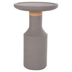 74843 ΒΟΗΘΗΤΙΚΟ ΤΡΑΠΕΖΙ TRED(T) HM18169.03 FIBER CEMENT ΓΚΡΙ-ΦΥΣΙΚΟ RATTAN--Φ40x61Υεκ.