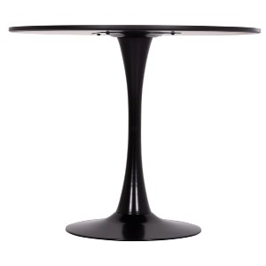 74850 ΤΡΑΠΕΖΙ ΣΤΡΟΓΓΥΛΟ BROLIN HM18141.02 MDF TOP-ΒΑΣΗ ΜΕΤΑΛΛΙΚΗ--ΜΑΥΡΟ Φ90x73Υεκ