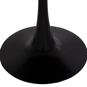 74850 ΤΡΑΠΕΖΙ ΣΤΡΟΓΓΥΛΟ BROLIN HM18141.02 MDF TOP-ΒΑΣΗ ΜΕΤΑΛΛΙΚΗ--ΜΑΥΡΟ Φ90x73Υεκ
