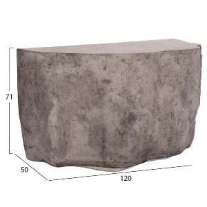74853 ΚΟΝΣΟΛΑ ΒΡΑΧΟΣ INTERON HM18152.03 FIBER CEMENT ΣΕ ΓΚΡΙ--120x50x71Υεκ.