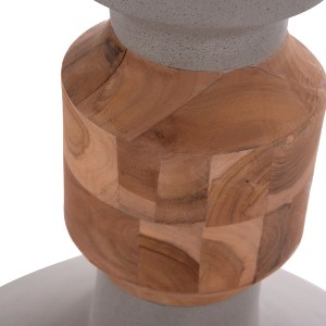 74857 ΔΙΑΚΟΣΜΗΤΙΚΟ ΒΑΖΟ ΔΑΠΕΔΟΥ NEBULA HM4661.03 FIBER CEMENT ΓΚΡΙ--ΞΥΛΟ ΤΕΑΚ Φ60x115Υεκ.
