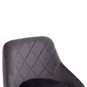74860 ΣΚΑΜΠΟ ΜΠΑΡ ROSE HM204.41 ΜΕ ΑΜΟΡΤΙΣΕΡ ΧΡΩΜΙΟΥ & ΓΚΡΙ ΒΕΛΟΥΔΟ 48x45x105Υεκ.