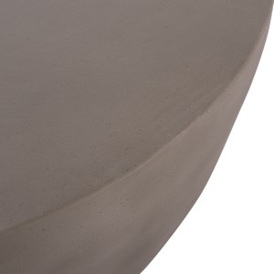 74882 ΤΡΑΠΕΖΙ ΣΑΛΟΝΙΟΥ ΣΤΡΟΓΓΥΛΟ ALLAN HM18162.03 FIBER CEMENT ΣΕ ΓΚΡΙ--Φ92x49Υεκ.