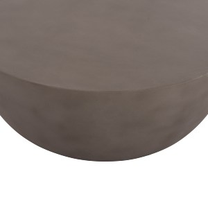 74882 ΤΡΑΠΕΖΙ ΣΑΛΟΝΙΟΥ ΣΤΡΟΓΓΥΛΟ ALLAN HM18162.03 FIBER CEMENT ΣΕ ΓΚΡΙ--Φ92x49Υεκ.