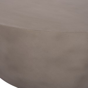 74882 ΤΡΑΠΕΖΙ ΣΑΛΟΝΙΟΥ ΣΤΡΟΓΓΥΛΟ ALLAN HM18162.03 FIBER CEMENT ΣΕ ΓΚΡΙ--Φ92x49Υεκ.