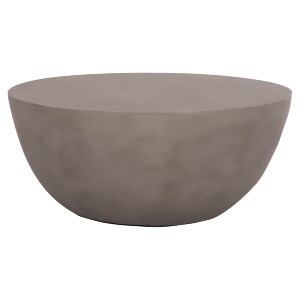 74882 ΤΡΑΠΕΖΙ ΣΑΛΟΝΙΟΥ ΣΤΡΟΓΓΥΛΟ ALLAN HM18162.03 FIBER CEMENT ΣΕ ΓΚΡΙ--Φ92x49Υεκ.