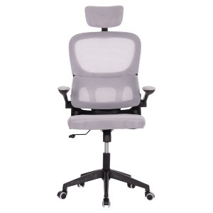 74884 ΚΑΡΕΚΛΑ ΓΡΑΦΕΙΟΥ BASTON HM18236.02 ΓΚΡΙ MESH & ΜΑΥΡΟ PP ΣΚΕΛΕΤΟΣ 64x60x127Υεκ.