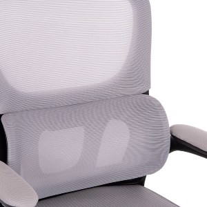 74884 ΚΑΡΕΚΛΑ ΓΡΑΦΕΙΟΥ BASTON HM18236.02 ΓΚΡΙ MESH & ΜΑΥΡΟ PP ΣΚΕΛΕΤΟΣ 64x60x127Υεκ.
