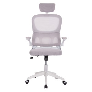 74885 ΚΑΡΕΚΛΑ ΓΡΑΦΕΙΟΥ BASTON HM18236.03 ΓΚΡΙ MESH & ΛΕΥΚΟΣ PP ΣΚΕΛΕΤΟΣ 64x60x127Υεκ.