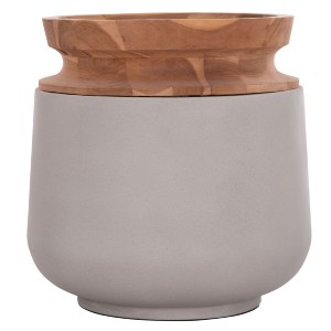 74891 ΔΙΑΚΟΣΜΗΤΙΚΟ ΒΑΖΟ ΔΑΠΕΔΟΥ LINTER HM4662.03L FIBER CEMENT ΓΚΡΙ--ΞΥΛΟ ΤΕΑΚ Φ41x47Υ