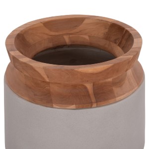 74891 ΔΙΑΚΟΣΜΗΤΙΚΟ ΒΑΖΟ ΔΑΠΕΔΟΥ LINTER HM4662.03L FIBER CEMENT ΓΚΡΙ--ΞΥΛΟ ΤΕΑΚ Φ41x47Υ