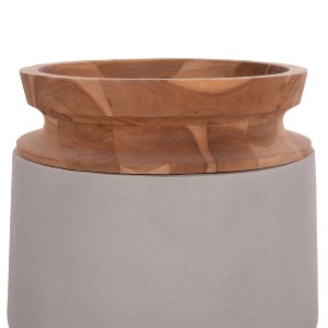 74891 ΔΙΑΚΟΣΜΗΤΙΚΟ ΒΑΖΟ ΔΑΠΕΔΟΥ LINTER HM4662.03L FIBER CEMENT ΓΚΡΙ--ΞΥΛΟ ΤΕΑΚ Φ41x47Υ