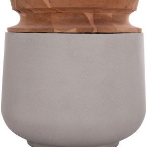 74891 ΔΙΑΚΟΣΜΗΤΙΚΟ ΒΑΖΟ ΔΑΠΕΔΟΥ LINTER HM4662.03L FIBER CEMENT ΓΚΡΙ--ΞΥΛΟ ΤΕΑΚ Φ41x47Υ