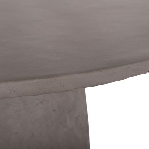 74895 ΤΡΑΠΕΖΙ ΤΡΑΠΕΖΑΡΙΑΣ ΣΤΡΟΓΓΥΛΟ SEPPO HM18154.03 FIBER CEMENT ΣΕ ΓΚΡΙ--Φ119,5x75,5Υεκ.