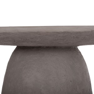 74895 ΤΡΑΠΕΖΙ ΤΡΑΠΕΖΑΡΙΑΣ ΣΤΡΟΓΓΥΛΟ SEPPO HM18154.03 FIBER CEMENT ΣΕ ΓΚΡΙ--Φ119,5x75,5Υεκ.