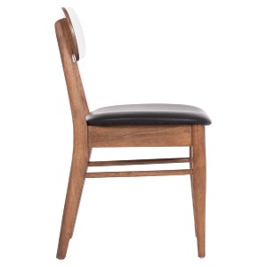 74897 KΑΡΕΚΛΑ ΤΡΑΠΕΖΑΡΙΑΣ SEKOR HM9945.03 ΚΑΡΥΔΙ RUBBERWOOD-ΜΑΥΡΟ PU 51x48x79Υεκ