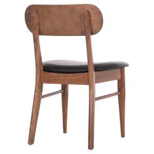 74897 KΑΡΕΚΛΑ ΤΡΑΠΕΖΑΡΙΑΣ SEKOR HM9945.03 ΚΑΡΥΔΙ RUBBERWOOD-ΜΑΥΡΟ PU 51x48x79Υεκ