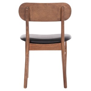 74897 KΑΡΕΚΛΑ ΤΡΑΠΕΖΑΡΙΑΣ SEKOR HM9945.03 ΚΑΡΥΔΙ RUBBERWOOD-ΜΑΥΡΟ PU 51x48x79Υεκ