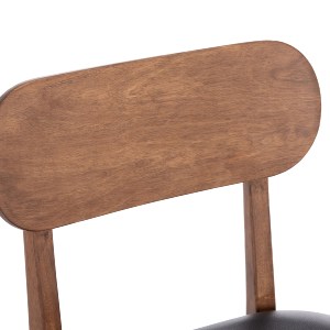 74897 KΑΡΕΚΛΑ ΤΡΑΠΕΖΑΡΙΑΣ SEKOR HM9945.03 ΚΑΡΥΔΙ RUBBERWOOD-ΜΑΥΡΟ PU 51x48x79Υεκ