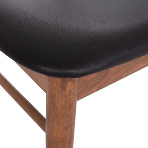74897 KΑΡΕΚΛΑ ΤΡΑΠΕΖΑΡΙΑΣ SEKOR HM9945.03 ΚΑΡΥΔΙ RUBBERWOOD-ΜΑΥΡΟ PU 51x48x79Υεκ