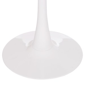 74913 ΤΡΑΠΕΖΙ ΣΤΡΟΓΓΥΛΟ BROLIN HM18141.01 MDF TOP-ΒΑΣΗ ΜΕΤΑΛΛΙΚΗ--ΛΕΥΚΟ Φ90x73Υεκ