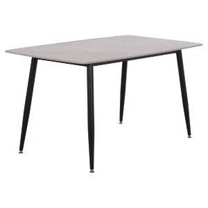 74917 ΤΡΑΠΕΖΙ RAVEN HM18149.13 ΚΕΡΑΜΙΚΟ TOP ΓΚΡΙ ΜΑΡΜΑΡΟ-ΜΑΥΡΟ ΜΕΤΑΛΛΟ 140x80x74Υεκ.